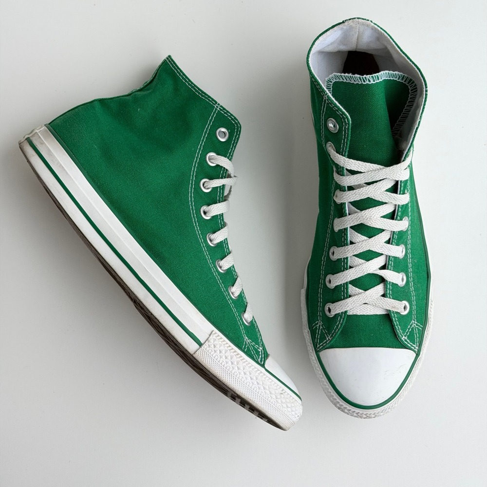 Converse All Star Chuck Taylor High Top Mens 11 Green Retro Canvas Sneakers
